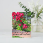 Patio-Rose mit Anführungskarte Postkarte (Stehend Vorderseite)