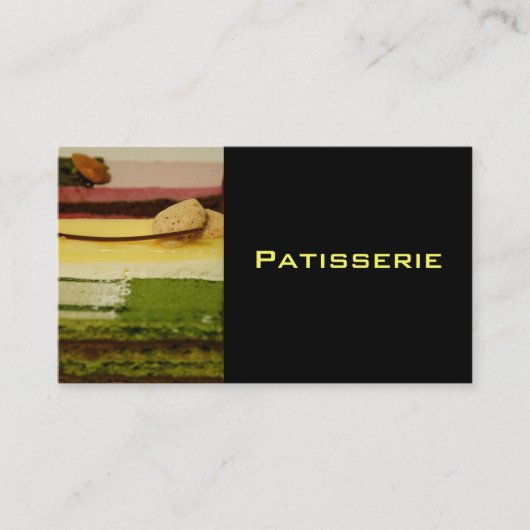 Patisserie Business Card II Visitenkarte (Vorderseite)