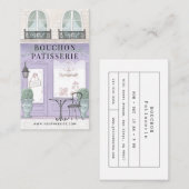 Patisserie Café Lavender Lila Visitenkarte (Vorne/Hinten)