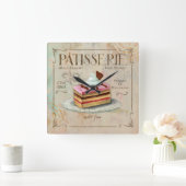 Patisserie Clock, Petit Four Quadratische Wanduhr (Zuhause)
