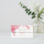 Patisserie Creme Koch rosa Marmor Visitenkarte (Stehend Vorderseite)