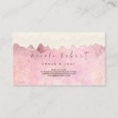 Patisserie Creme Koch rosa Marmor Visitenkarte (Vorderseite)