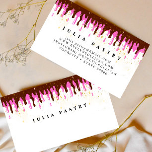 Patisserie Creme Schokolade Koch braun Visitenkarte