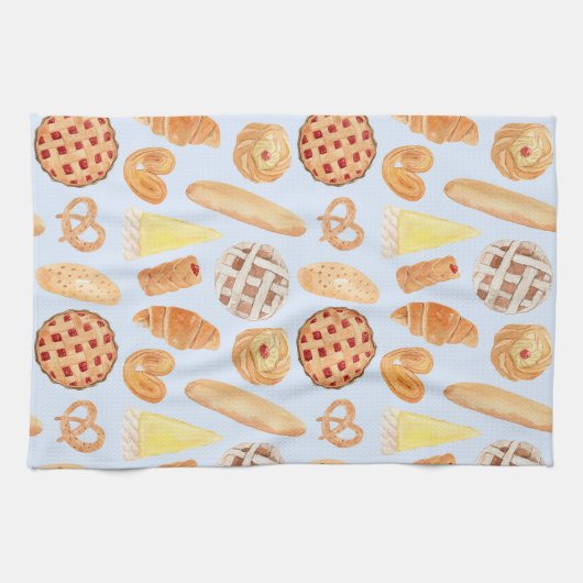 Patisserie Französisches Bäckerei Konditorei Brot Geschirrtuch (Horizontal)