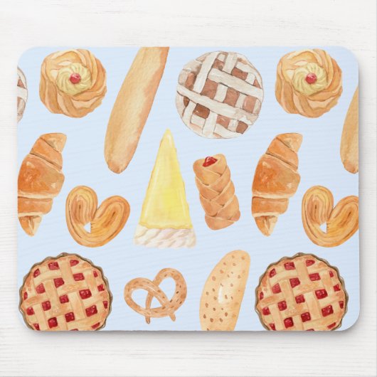 Patisserie Französisches Bäckerei Konditorei Brot Mousepad (Vorne)