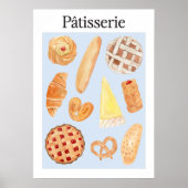 Patisserie Französisches Bäckerei Konditorei Brot  Poster (Vorne)