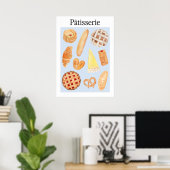 Patisserie Französisches Bäckerei Konditorei Brot  Poster (Heimbüro)