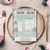 Patisserie Green Virtual Baby Dusche Einladung