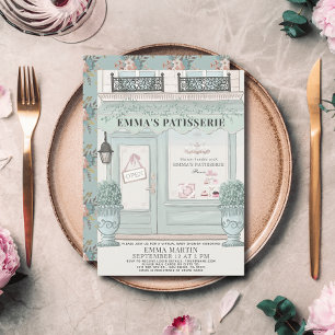 Patisserie Green Virtual Baby Dusche Einladung