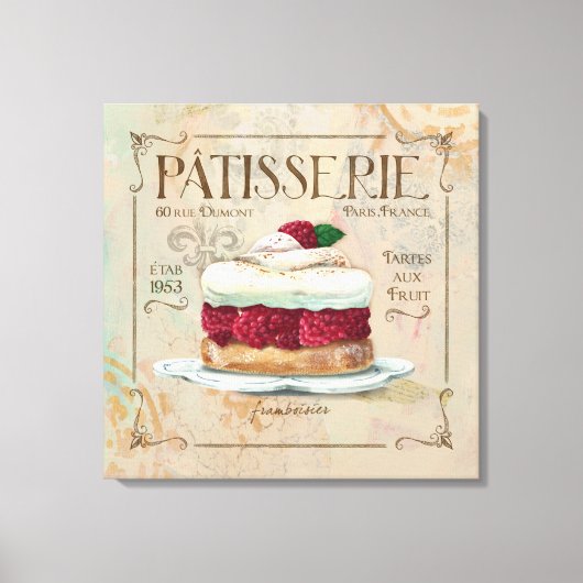 Patisserie I französische Wanddekoration Leinwanddruck (Vorderseite)