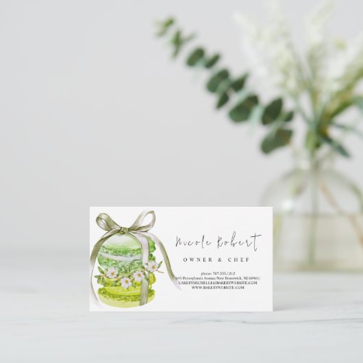 Patisserie Koch Macaron Visitenkarte (Stehend Vorderseite)
