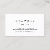 Patisserie Koch Ping Bag & Heft Pink Streifen Bäck Visitenkarte (Rückseite)