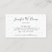 Patisserie-Koch Visitenkarte (Rückseite)