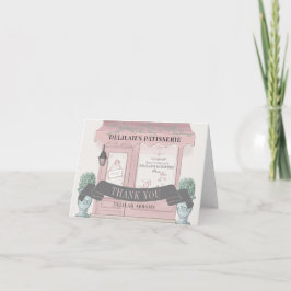 Patisserie Paris Pink Bat Mitzvah Dankeskarte