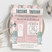 Patisserie Paris QR Pink Bat Mitzvah Einladung