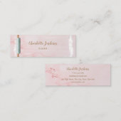Patisserie Pink Marmor Rolling Button Konditorei K Mini Visitenkarte (Vorne/Hinten)