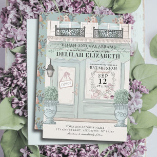 Patisserie QR Green Bat Mitzvah Einladung