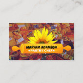 Patisserie Rolling Pin Baker | Floral Bakery Visitenkarte (Vorderseite)