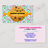 Patisserie Rolling Pin Cookies | Floral Bakery Visitenkarte (Vorne/Hinten)