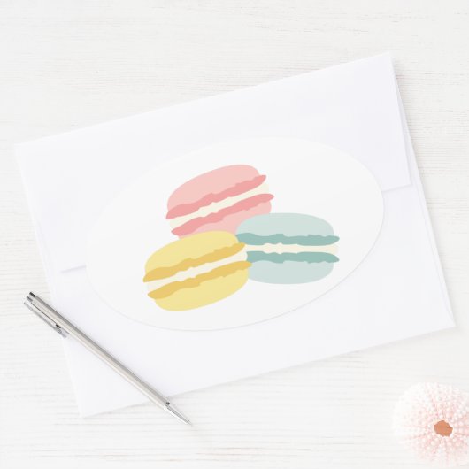 Patisserie Süßkuchen Ovaler Aufkleber (Umschlag)