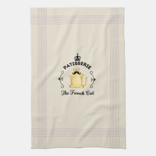 Patisserie "The French Cat" Geschirrtuch (Vertikal)