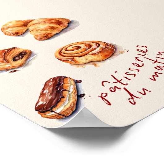 Pâtisseries du matin Kitchen Decor Poster (Ecke)