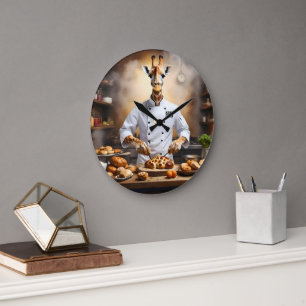 "Pâtissier Giraffe: Neue Höhen erreichen, Große Wanduhr