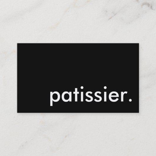 Patissier. Visitenkarte (Vorderseite)
