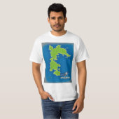 Patmos Griechenland-Inselkarte T-Shirt (Vorne ganz)
