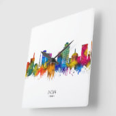 Patna Bihar Skyline Quadratische Wanduhr (Winkel)