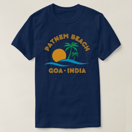 PATNEM BEACH-GOA INDIEN T-Shirt (Design vorne)