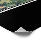 Patoka Lake Indiana Satellite Poster Karte (Ecke)