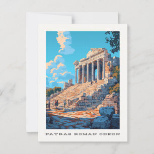 Patras Roman Odeon Greece Travel Postcard Postkarte