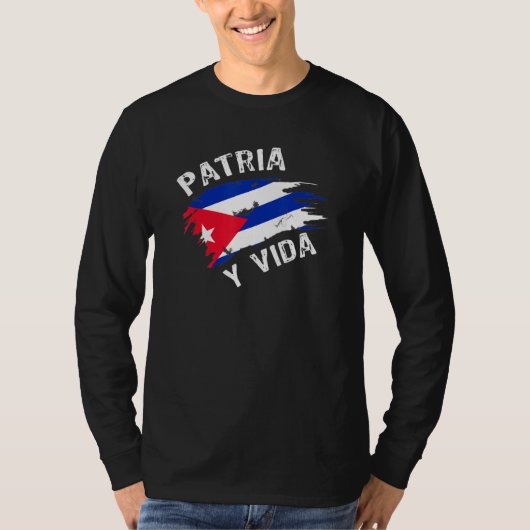 Patria Y Vida Freedom And Democracy For Cubands T-Shirt (Vorderseite)