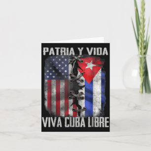 Patria Y Vida Lebe Kuba Frei Patriotisch Retro USA Karte
