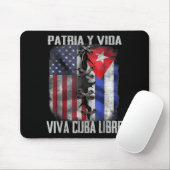 Patria Y Vida Lebe Kuba Frei Patriotisch Retro USA Mousepad (Mit Mouse)