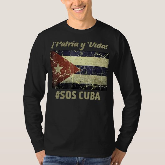 Patria Y Vida Sos Cuba Flag Free Cuba 1 T-Shirt (Vorderseite)