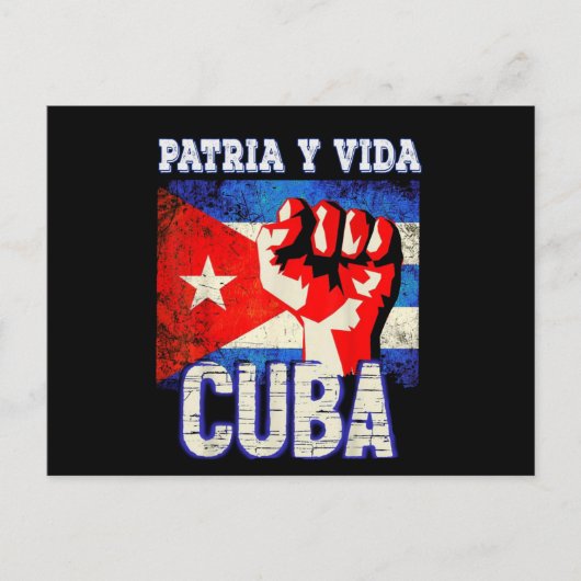 Patria y vida sos Cuba Postkarte (Vorderseite)