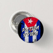 Patria Y Vida Viva Cuba Libre kubanische Flagge Button (Vorne & Hinten)