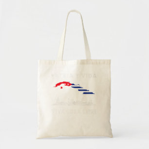 PATRIA Y VIDA VIVA CUBA LIBRE Vintag Cuba Flag cu Tragetasche