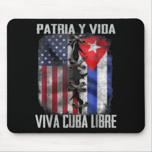 Patria Y Vida Viva Kuba Frei Patriotisch Retro USA Mousepad