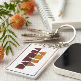 Patria y Vida White Brown Frame Schlüsselanhänger