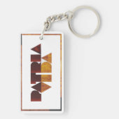 Patria y Vida White Brown Frame Schlüsselanhänger (Rückseite)