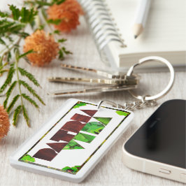 Patria y Vida White Wood Green Schlüsselanhänger