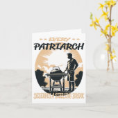 Patriarch lustiger BBQ-Koch oder Grillspaß Karte (Gelbe Blume)