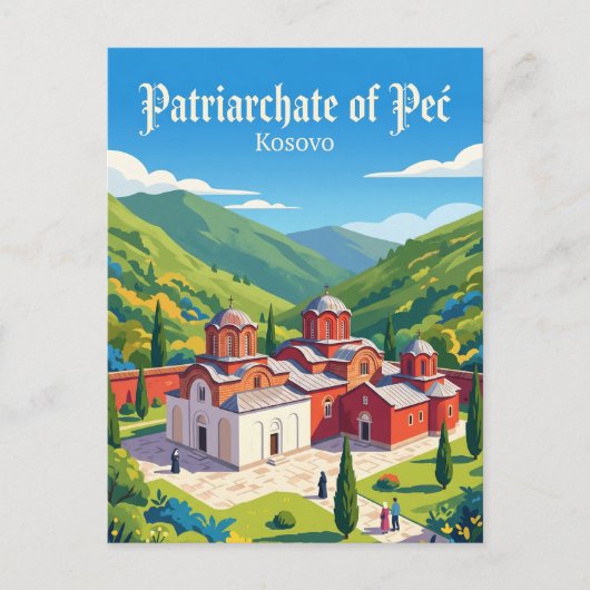 Patriarchat von Peć Kosovo Postkarte (Vorderseite)