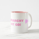 PATRIARCHY MUSS GEHEN! ZWEIFARBIGE TASSE (VorderseiteRechts)