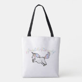 Patriarchy-überwältigende Regenbogenunicorn-Tasche Tasche (Rückseite)