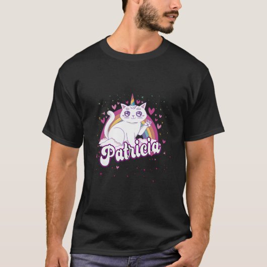 Patricia Adorable Name With Beautiful Caticorn T-Shirt (Vorderseite)