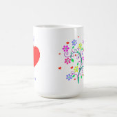 Patricia, Blumen, Herzen, Wirbel - wir *Heart* Sie Kaffeetasse (Mittel)